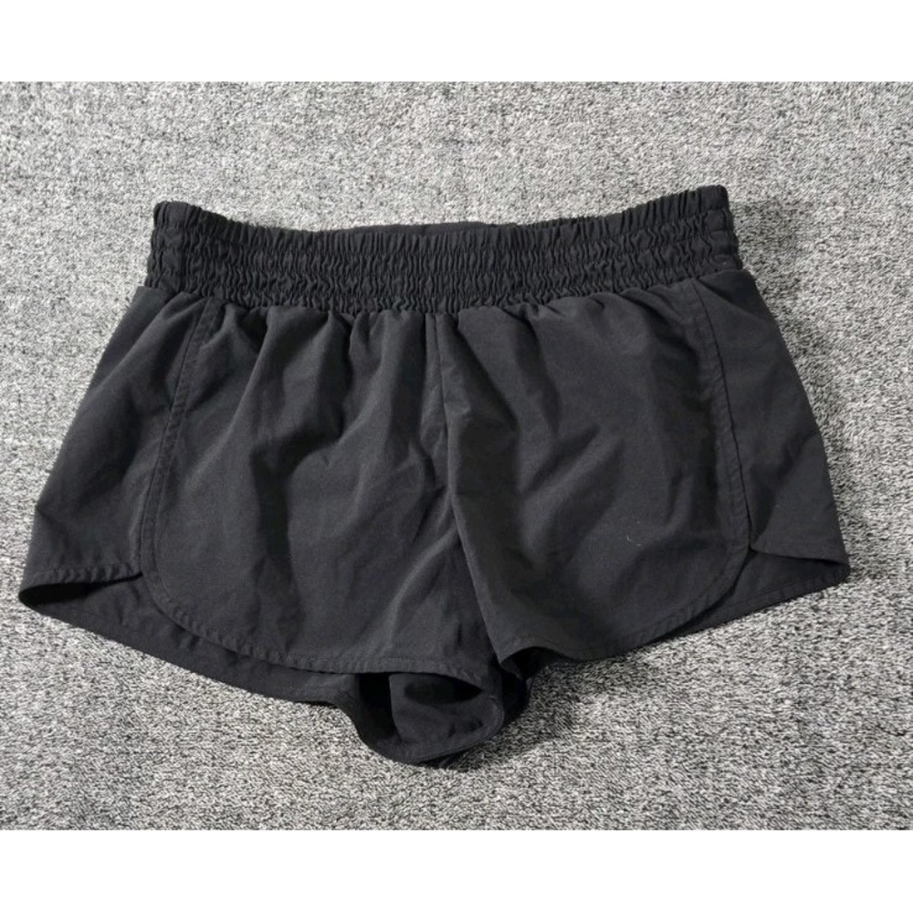 Zella Women Black Athletic Runnjng Yoga Sports Shorts Sz Medium 28x3